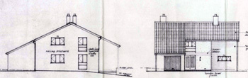 West and north elevations of the new vicarage 1965